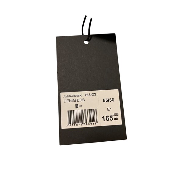 The Kooples Denim Bob Hat 55/56 Blue Cotton Blend Bucket Hat Embroidered Logo - Picture 2 of 3